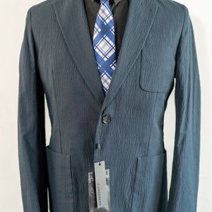 J. Lindeberg Piemonte Indigo State Seersucker Coat